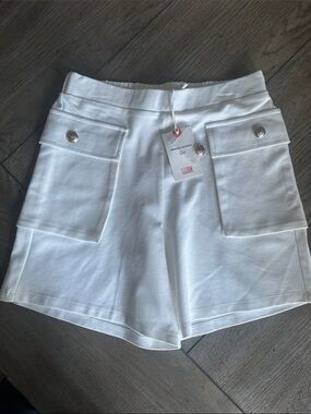 Original Marines Girl NWT White Sailor Bermuda Shorts Gold Buttons Size 11-12
